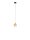 LED Pendelleuchte rund Ø 16 cm in Schwarz Gold Glas warmweiß