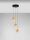 LED Hängeleuchte in Schwarz Gold 36 cm breit dimmbar Glas