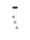 LED Pendelleuchte Glas Schwarz 36 cm breit dimmbar 3 flammig