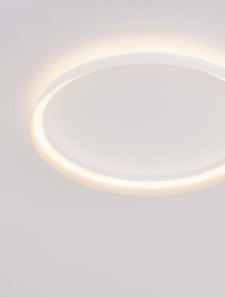 LED Deckenlampe Weiß Ø 60 cm dimmbar rund Farbwechsel flach