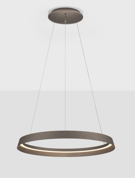 LED Hängeleuchte Braun Ø 60 cm dimmbar Ring Farbwechsel