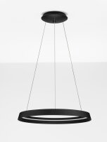 LED Hängelampe Ø 60 cm Schwarz dimmbar...