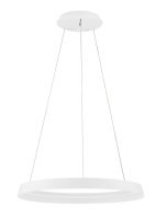 LED Pendelleuchte dimmbar Wei&szlig; &Oslash; 60 cm Ring Farbwechsel