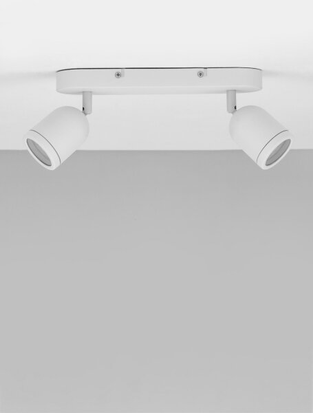 Deckenstrahler GU10 28 cm lang Weiß schwenkbar Metall NOELLE