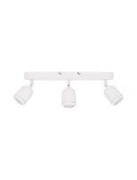Deckenlampe Wei&szlig; 48 cm lang GU10 schwenkbar Metall 3 flammig