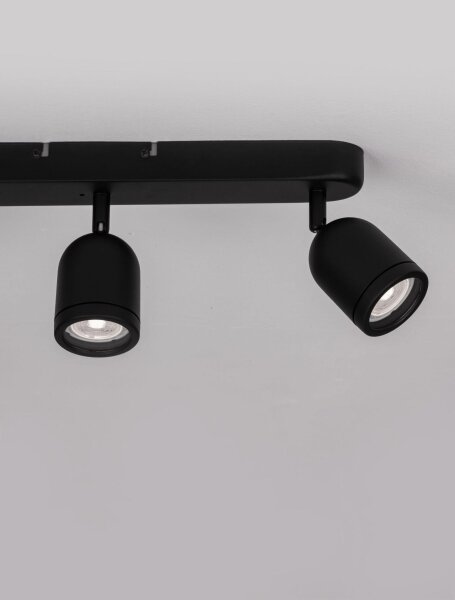 Deckenstrahler Metall GU10 Schwarz 48 cm lang schwenkbar