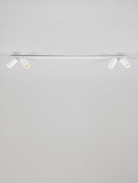 Deckenlampe Weiß 120 cm lang GU10 4 flammig NOLAN Aluminium