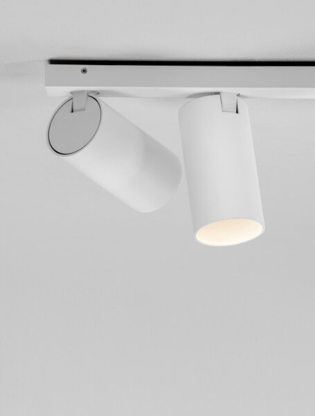 Deckenlampe Weiß 120 cm lang GU10 4 flammig NOLAN Aluminium