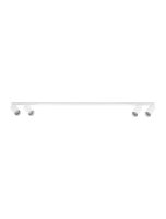 Deckenlampe Wei&szlig; 120 cm lang GU10 4 flammig NOLAN Aluminium