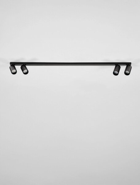 Deckenstrahler Schwarz 120 cm lang GU10 4 flammig NOLAN