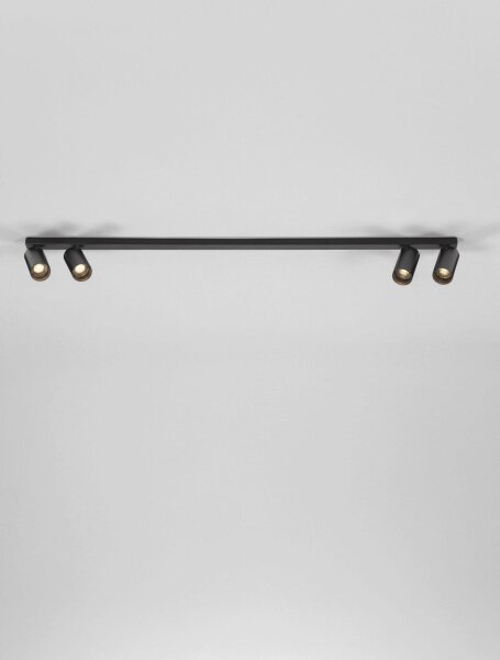 Deckenstrahler Schwarz 120 cm lang GU10 4 flammig NOLAN