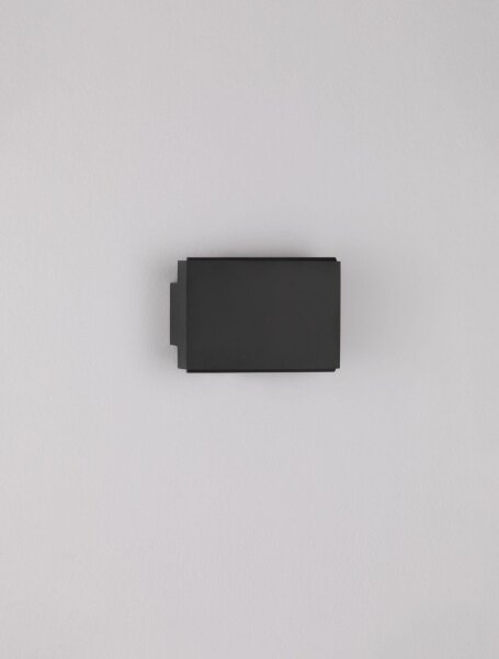 LED Wandleuchte Schwarz 11,1 cm breit Up Down 2 flammig