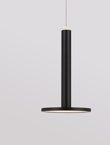 LED Pendelleuchte rund Ø 15 cm Schwarz höhenverstellbar