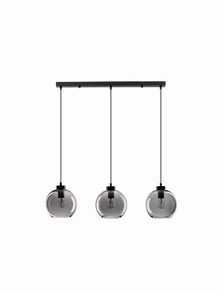 Pendelleuchte E27 84 cm lang Schwarz Grau höhenverstellbar