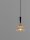 LED Pendelleuchte schmal Ø 10,5 cm in Schwarz Roségold OGDEN
