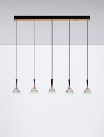 LED Hängeleuchte in Schwarz Roségold 90 cm...