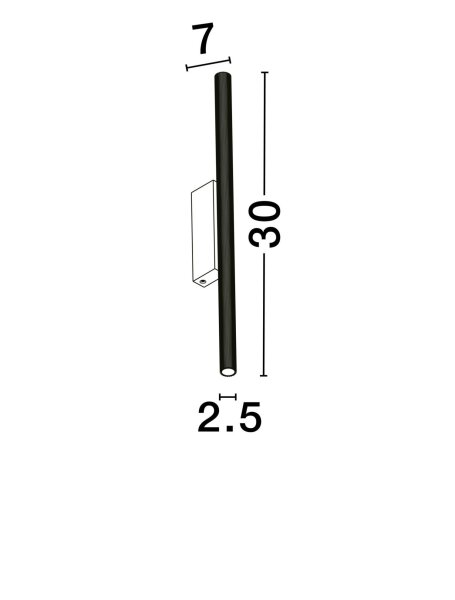 LED Wandlampe Up Down 30 cm hoch in Schwarz Gold warmweiß