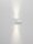 LED Wandlampe 15 cm breit Weiß Up Down 2 flammig warmweiß
