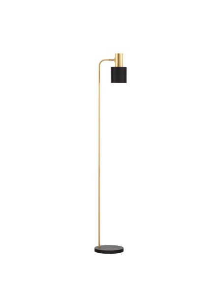 Stehlampe E27 154 cm in Gold Schwarz schwenkbar Retro Metall