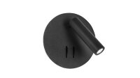 LED Wandspot Schwarz Metall schwenkbar 14 cm...