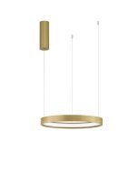 LED Pendelleuchte Ring &Oslash; 40 cm in Gold geb&uuml;rstet dimmbar