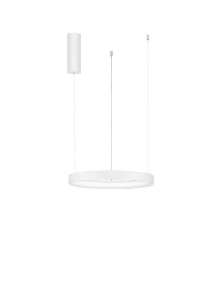 LED Hängeleuchte Weiß Ø 40 cm dimmbar höhenverstellbar Ring