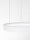 LED Hängeleuchte Weiß Ø 40 cm dimmbar höhenverstellbar Ring