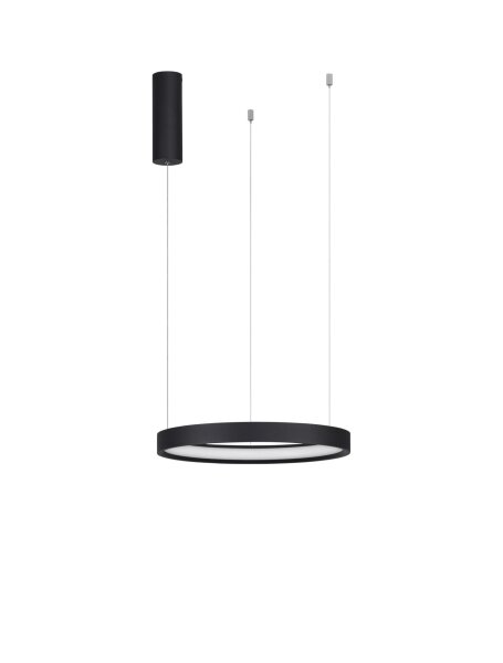 LED Hängeleuchte Schwarz Ø 40 cm dimmbar Ring warmweiß