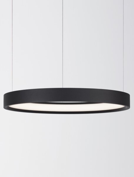 LED Hängeleuchte Schwarz Ø 40 cm dimmbar Ring warmweiß