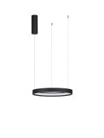 LED H&auml;ngeleuchte Schwarz &Oslash; 40 cm dimmbar Ring warmwei&szlig;