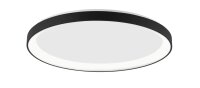 LED Deckenlampe rund &Oslash; 58 cm Schwarz dimmbar warmwei&szlig; flach
