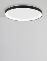 LED Deckenlampe rund Ø 58 cm Schwarz dimmbar...