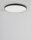 LED Deckenlampe Schwarz Ø 48 cm dimmbar flach warmweiß