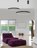 LED Kronleuchter Ø 78 cm Schwarz dimmbar...