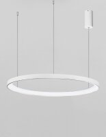 LED Pendelleuchte dimmbar Weiß Ø 78 cm Ring...