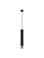 Pendelleuchte schmal GU10 &Oslash; 6 cm in Schwarz Gold...