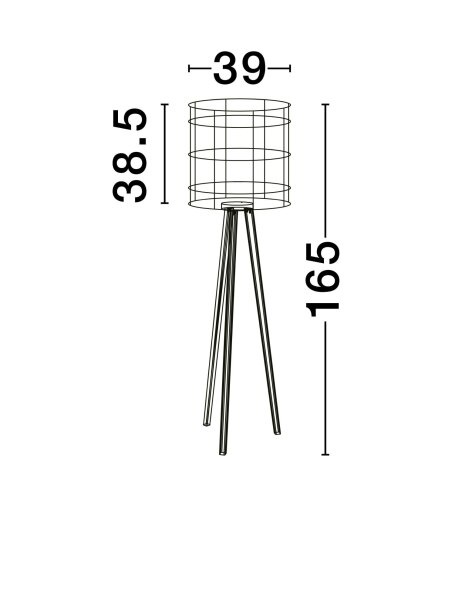 Stehlampe Dreibein E27 165 cm Natur Holz Seegras 2 flammig
