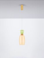 LED Hängelampe in Gold Gelb Grün Ø 15 cm...
