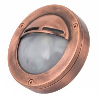 Außenwandleuchte Kupfer Echt-Messing rund IP64