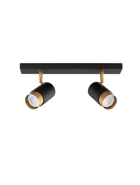 Deckenstrahler GU10 35 cm lang in Schwarz Gold schwenkbar