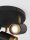 Spotleuchte Retro in Schwarz Gold Ø 22 cm GU10 schwenkbar