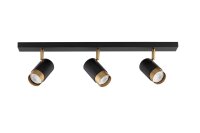 Deckenlampe in Schwarz Gold 60 cm lang GU10 schwenkbar Retro