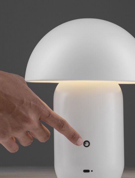 LED Tischlampe Weiß 26 cm Touch Dimmer warmweiß PARKER