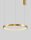 LED Kronleuchter Ring Ø 60 cm in Antik Gold dimmbar warmweiß