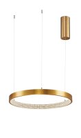 LED Pendelleuchte in Antik Gold &Oslash; 40 cm dimmbar Ring PARLEY