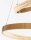 LED Kronleuchter in Antik Gold Ø 60 cm dimmbar Ring warmweiß