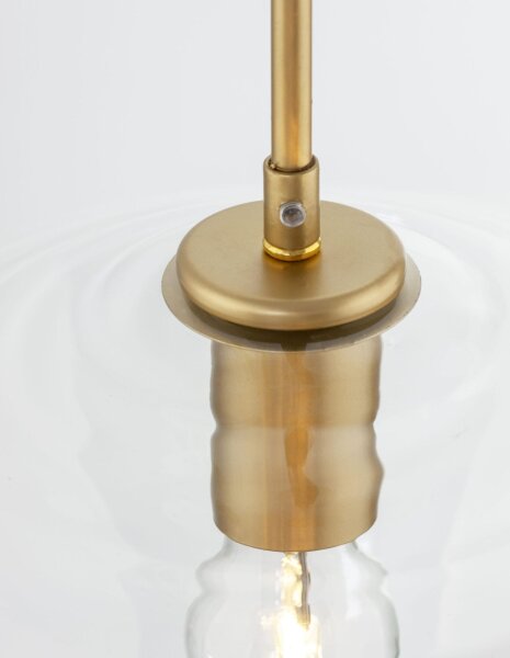 Pendelleuchte E27 Ø 30 cm in Gold höhenverstellbar Vintage