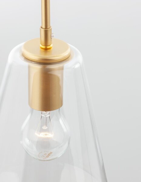 Hängelampe Vintage Ø 17 cm E27 in Gold höhenverstellbar