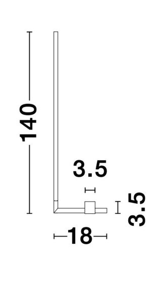 LED Stehleuchte Design in Gold 140 cm schwenkbar Metall