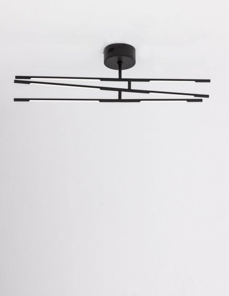 LED Deckenleuchte Schwarz 84 x 77 cm dimmbar schwenkbar